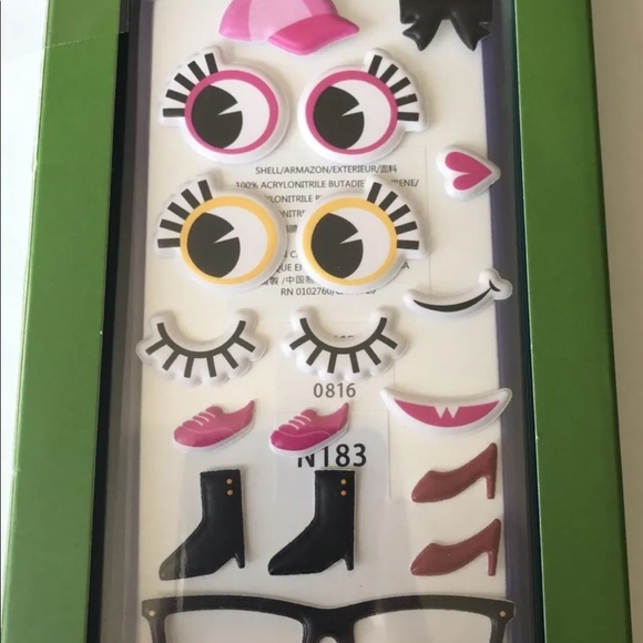 New Kate Spade Make A Monster Eyes Purple Blue iPhone 7 Hybrid Hardshell Case - Picture 6 of 8